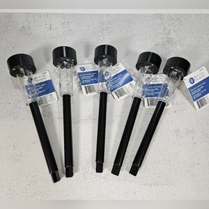 Boston Harbor Black Solar Lighting Stakes Lantern Set of 6, NWT